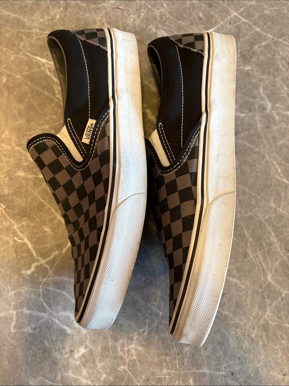 Vans Low-Top Slip-on Sneakers with Brown Gum Waffle Soles - Picture 3 of 3